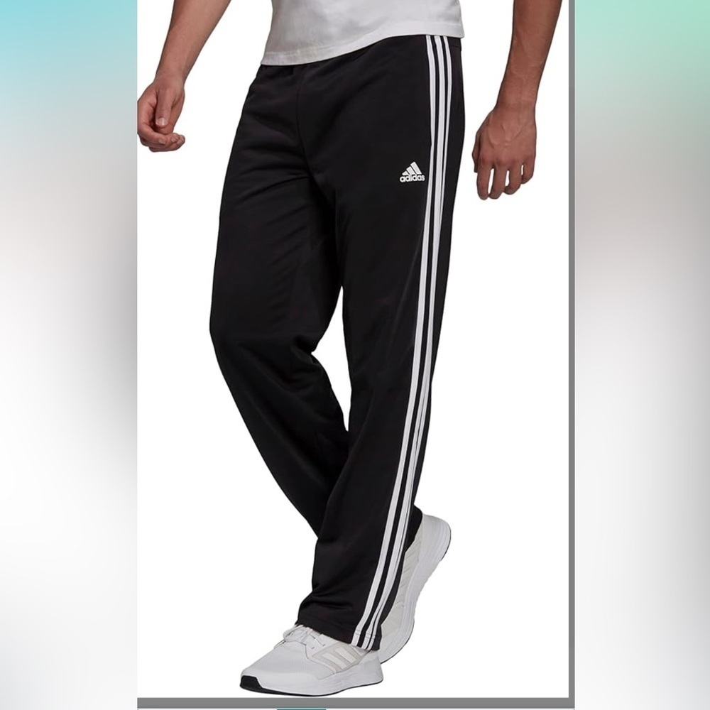 Adidas Slim Fit Tracksuit Jogging Bottoms Joggers Track Pants - Black youth L